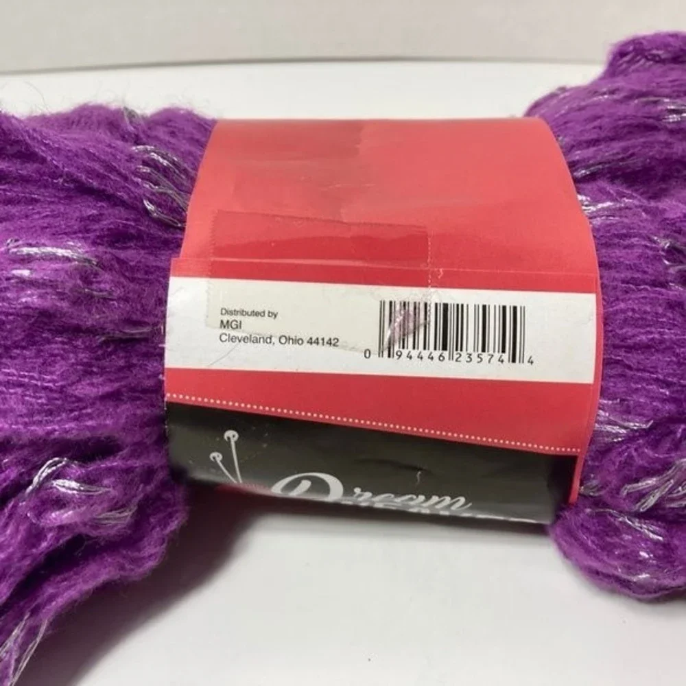 Purple Silver Sequin Rigoletto Yarn 20 Skeins